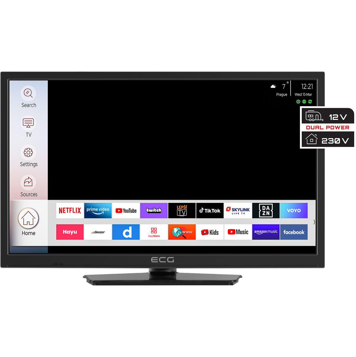 Televize ECG 24HSL231M / 24&quot; (60 cm) VYBALENÉ