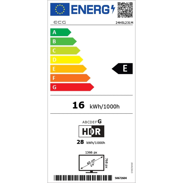 Televize ECG 24HSL231M / 24&quot; (60 cm) VYBALENÉ