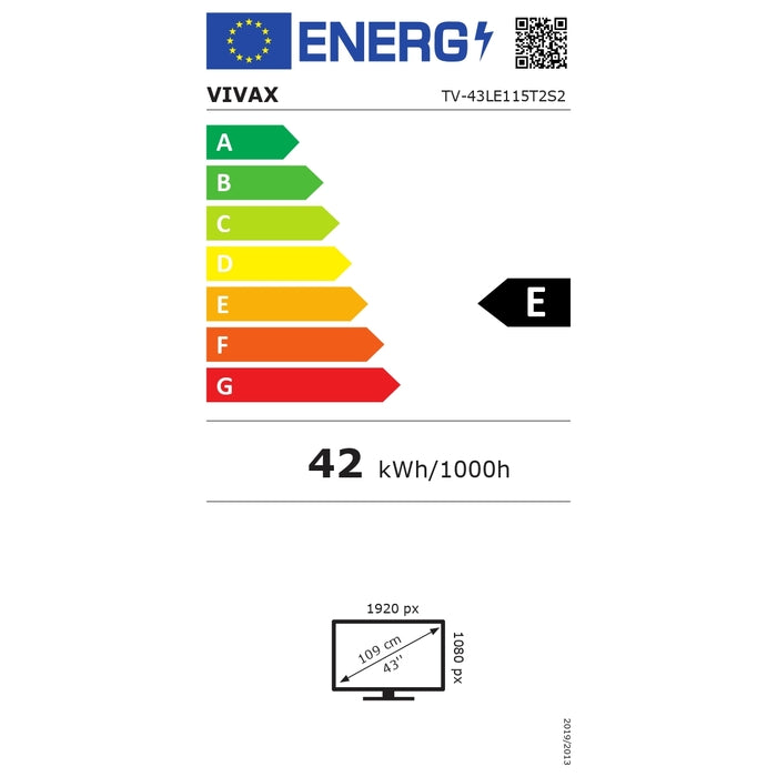 Televízia Vivax 43LE115T2S2 / 43&quot; (108 cm) POŠKODENÝ OBAL