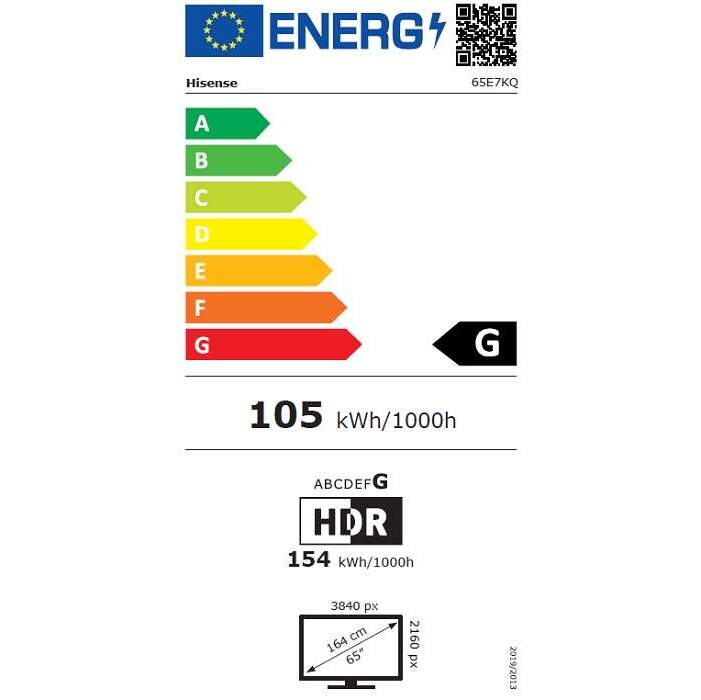 Televízor Hisense 65E7KQ (2023) / 65&quot; (163cm) POŠKODENÝ OBAL