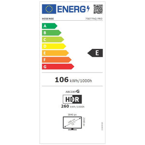 Televízor Hisense 75E77NQ Pro (2024) / 75" (191cm)