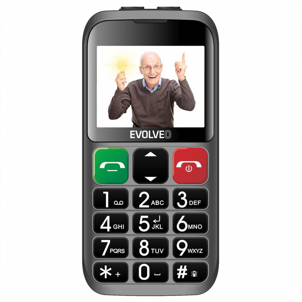 Tlačidlový telefón pre seniorov Evolveo EasyPhone EB, strieborná JAVÉ ZNÁMKY POUŽITIA