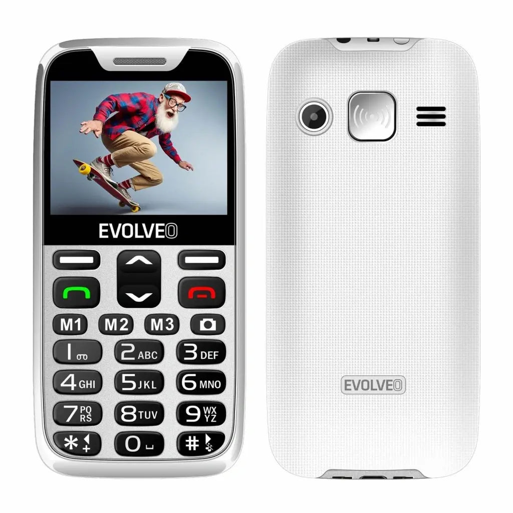 Tlačidlový telefón pre seniorov Evolveo EasyPhone XD, biela