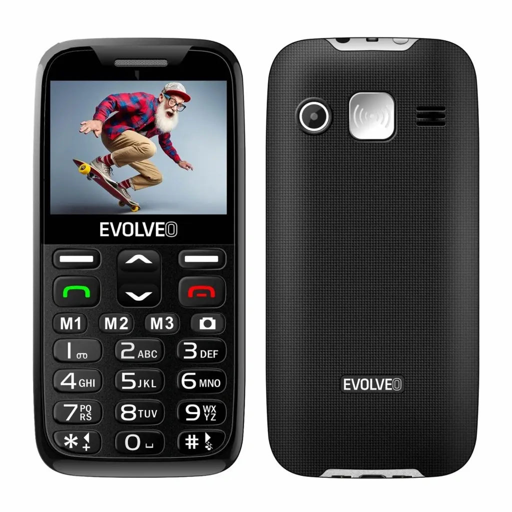 Tlačidlový telefón pre seniorov Evolveo EasyPhone XD, čierna