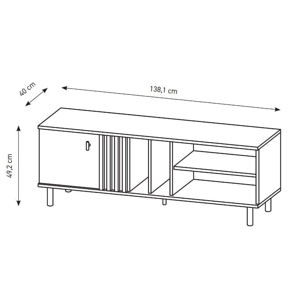 TV stolík Badia (dub artisan, antracit)