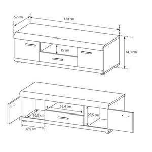 Tv stolík Link (dub sonoma)