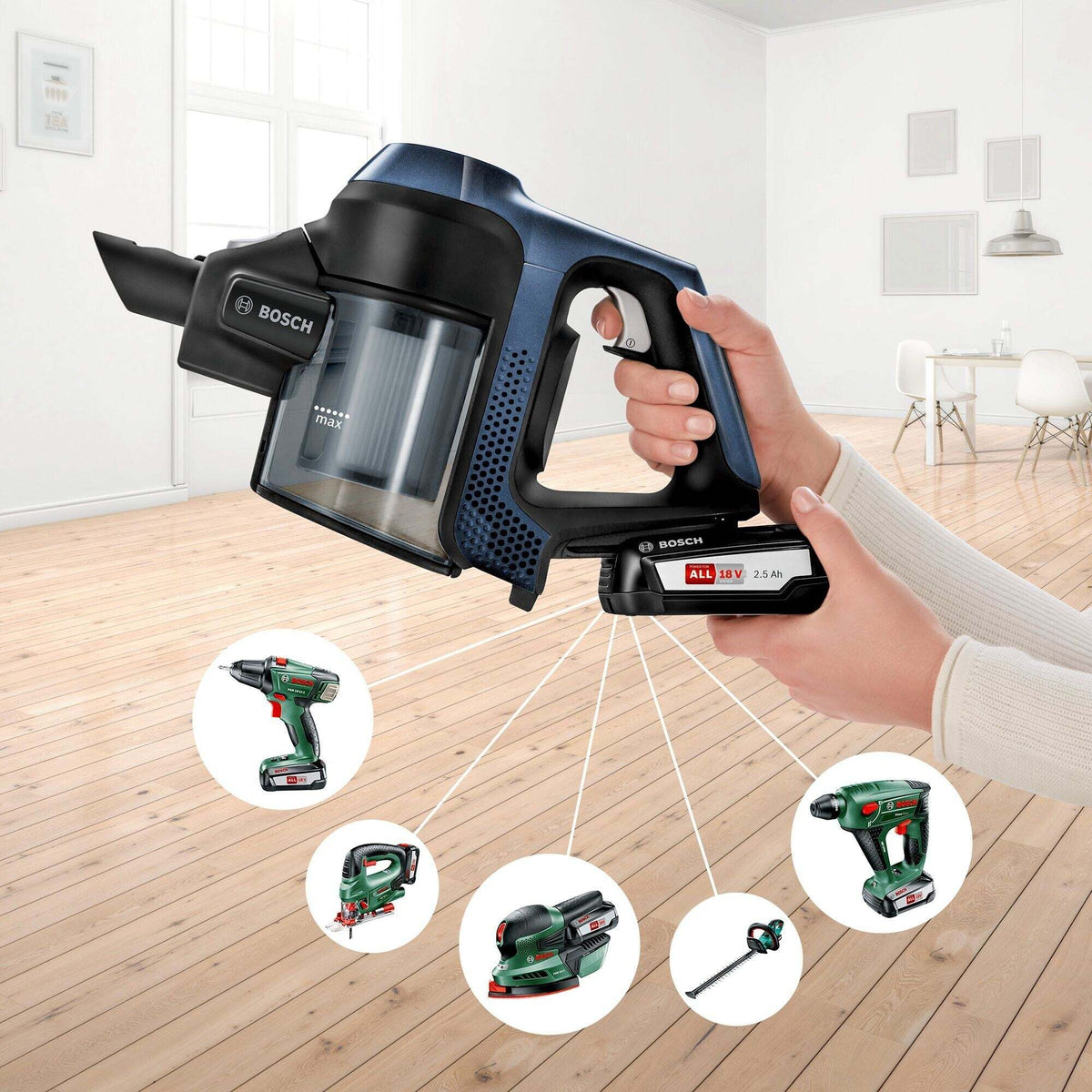 Tyčový vysávač Bosch Unlimited S6 BCS611P4A NEKOMPLETNÉ