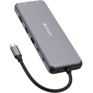 USB-C hub Verbatim 13,HDMI,DP,RJ45,5xUSB-A,2xUSB-C,3.5mm in/out