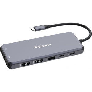 USB-C hub Verbatim 14,2xHDMI,VGA,RJ45,5xUSB,2xC,3.5mm,SD,microSD