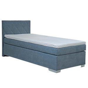 Válenda boxspring Andy 90x200, šedá, včetně matrace a topperu VYSTAVENÉ