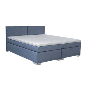 Válenda boxspring Andy 90x200, šedá, včetně matrace a topperu VYSTAVENÉ