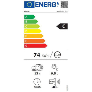 Voľne stojaca umývačka riadu Bosch SMS6ECC51E, 60 cm, 13 sád POŠKODENIA