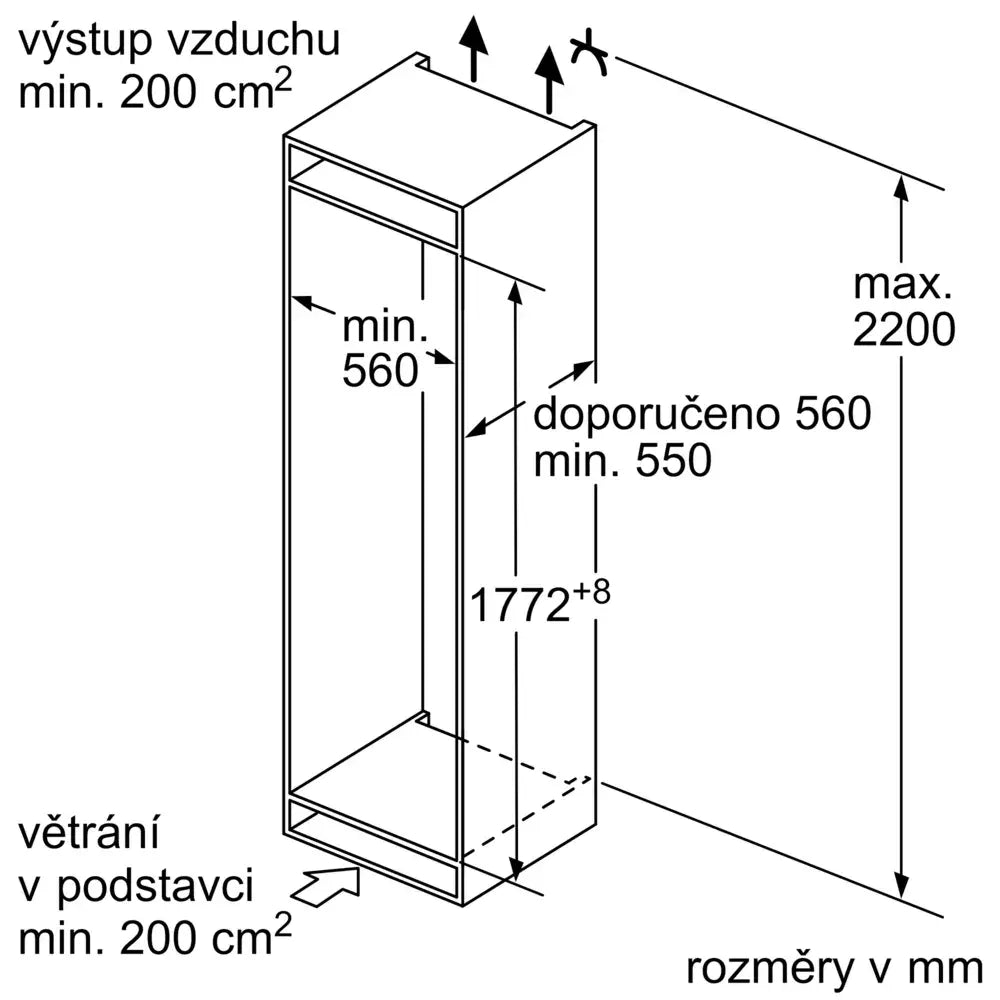 Vstavaná kombinovaná chladnička Bosch KIV86NSE0