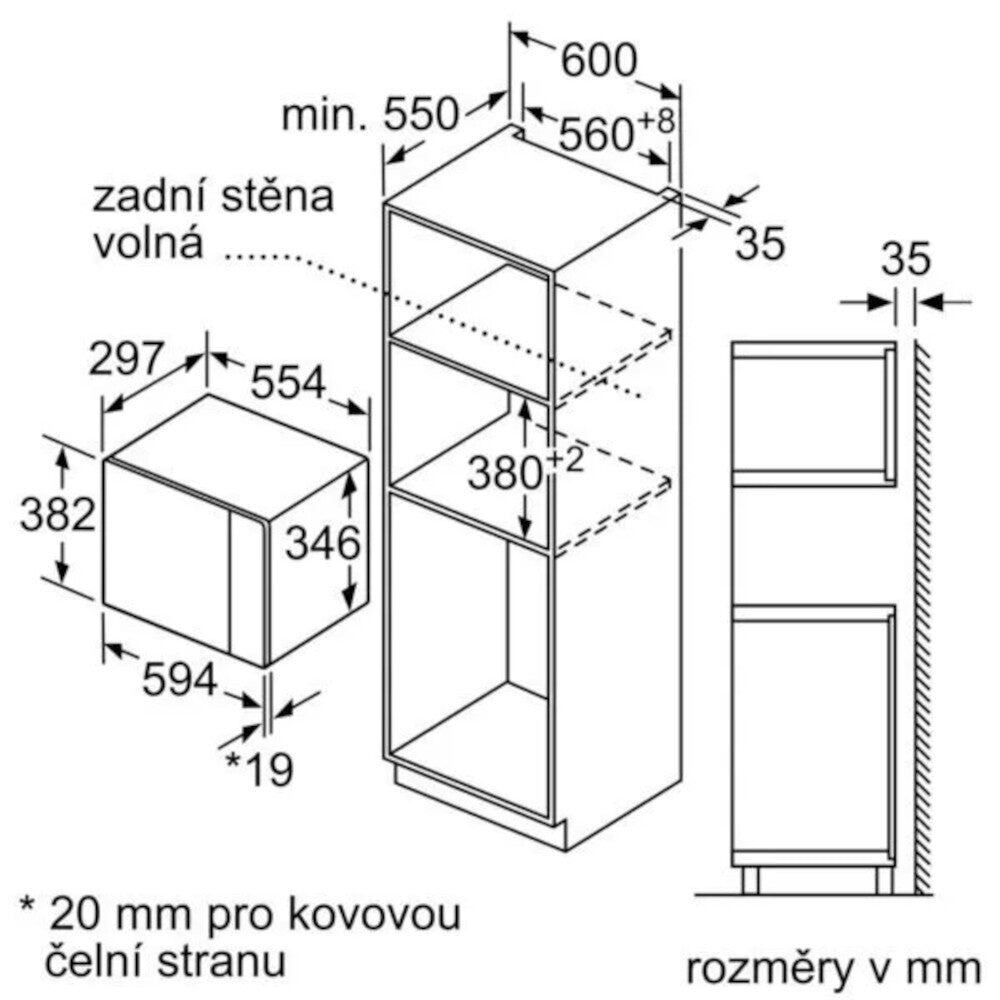 Vstavaná mikrovlnná rúra Bosch BFL523MS0