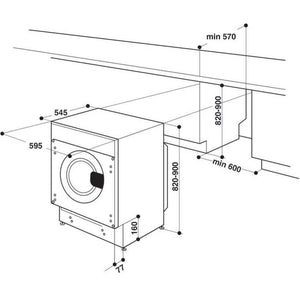 Vstavaná práčka Whirlpool BI WMWG 71483E EU N, 7 kg