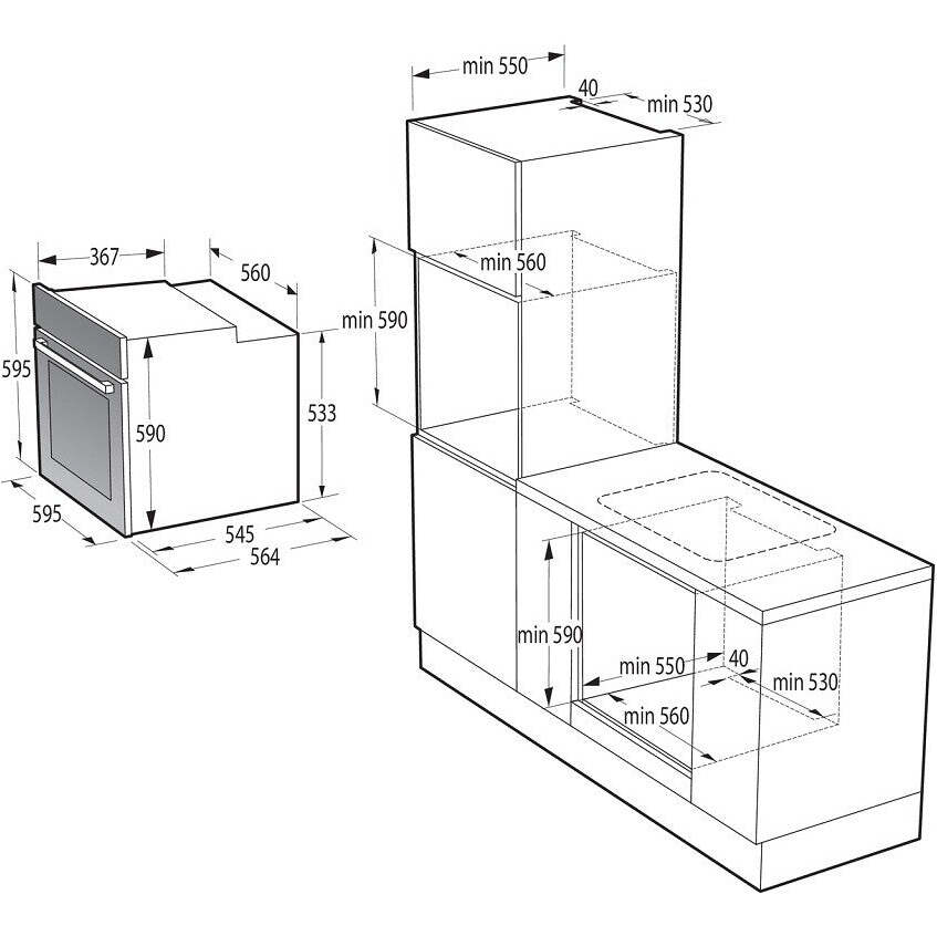 Vstavaná rúra Gorenje BSA6737ORAW DROBNÉ KOZMETICKÉ CHYBY