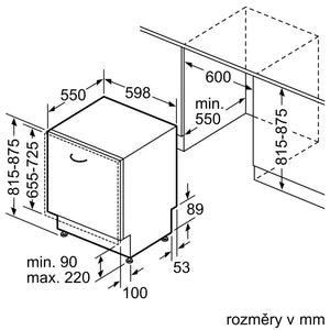 Vstavaná umývačka riadu Bocsh SMV6ZCX17E, 60cm, 14sad