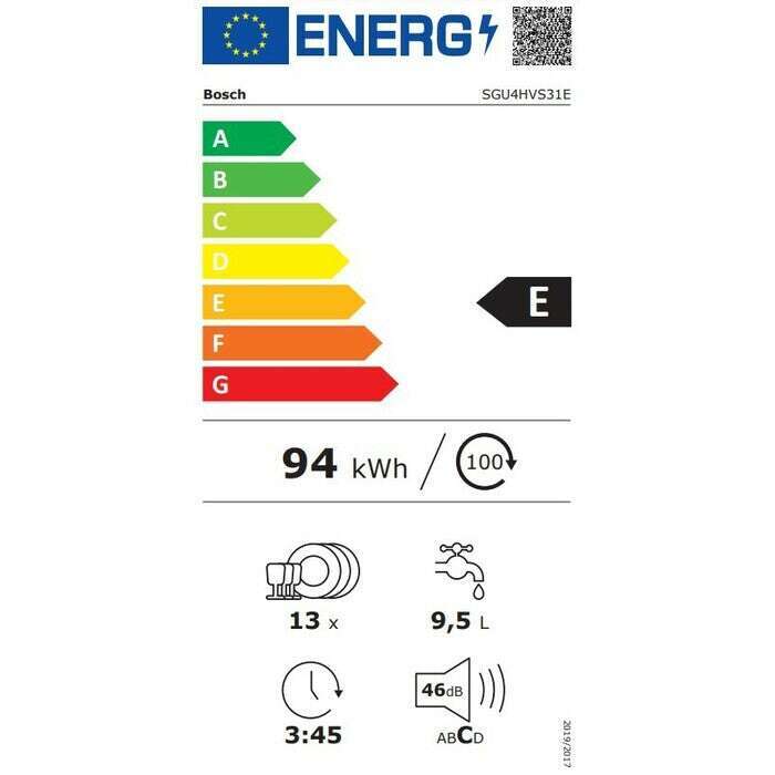 Vstavaná umývačka riadu Bosch SGU4HVS31E, 60cm, 13sád DROBNÉ KOZMETICKÉ CHYBY