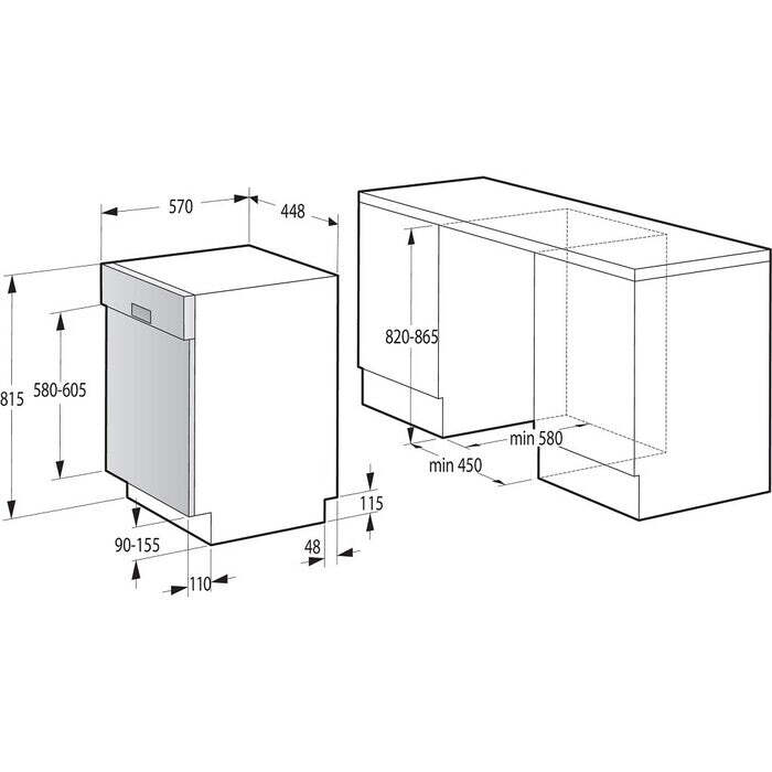 Vstavaná umývačka riadu Gorenje GI520E15X, 45cm, 11sád POŠKODENÝ OBAL