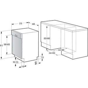 Vstavaná umývačka riadu Gorenje GI520E15X, 45cm, 11sád POŠKODENÝ OBAL