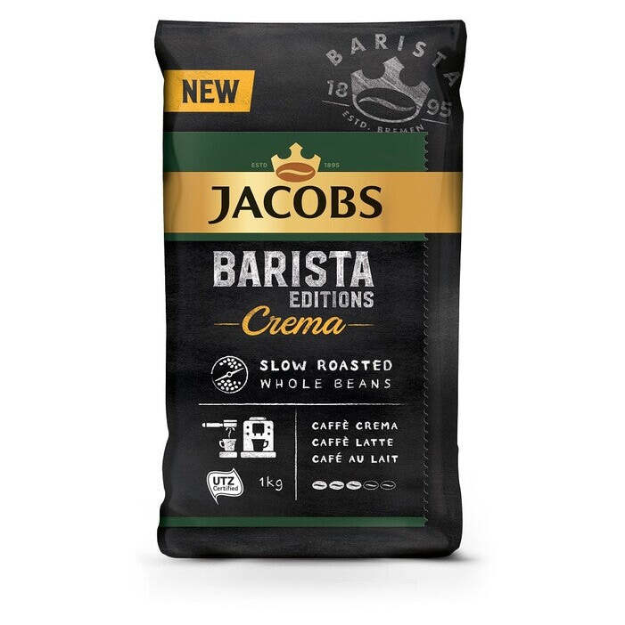 Zrnková káva Jacobs Barista Crema, 1 kg EXSPIRÁCIA