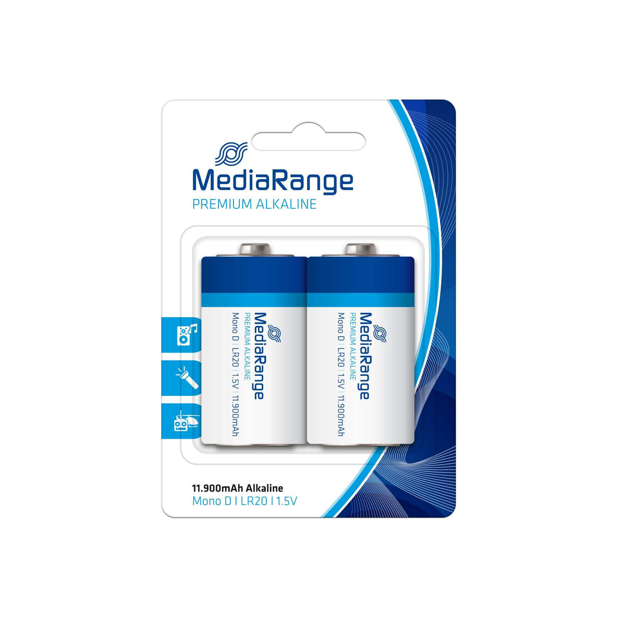 Alkalická batéria MediaRange Premium Mono D 1.5V, 2ks