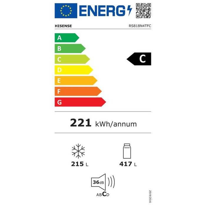 Americká chladnička Hisense RS818N4TFC