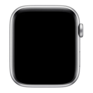 Apple Watch SE, 44mm, strieborná, športový remienok, biela