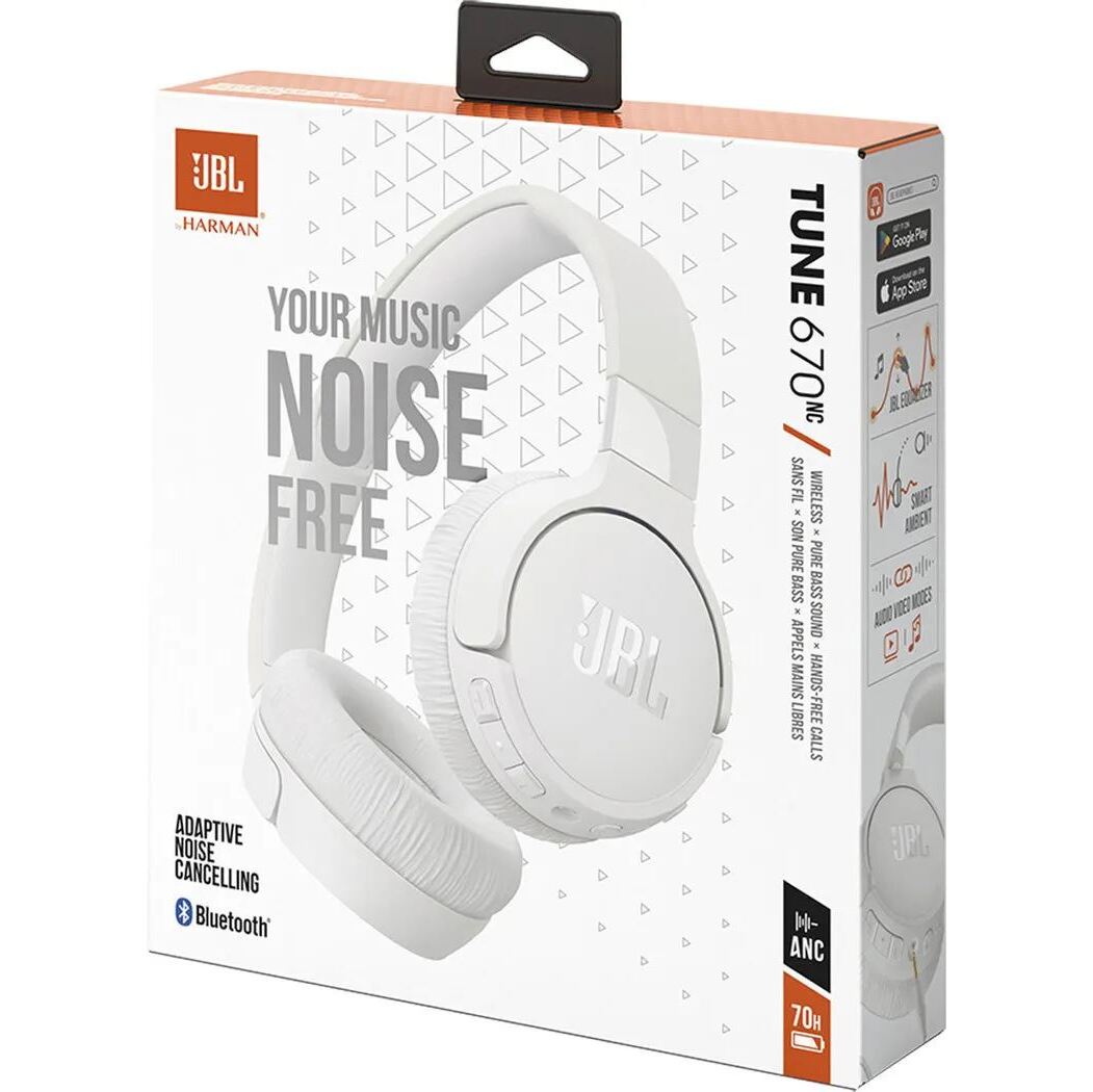 Bezdrôtové slúchadlá JBL Tune 670NC White