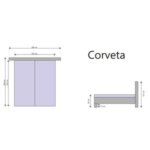 Čalúnená posteľ Corveta 180x200, vr. matracov a úp -ROZBALENÉ