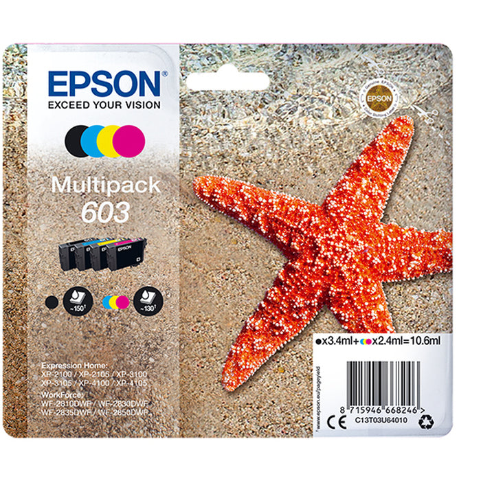 Epson originálny ink C13T03U64010, 603, CMYK