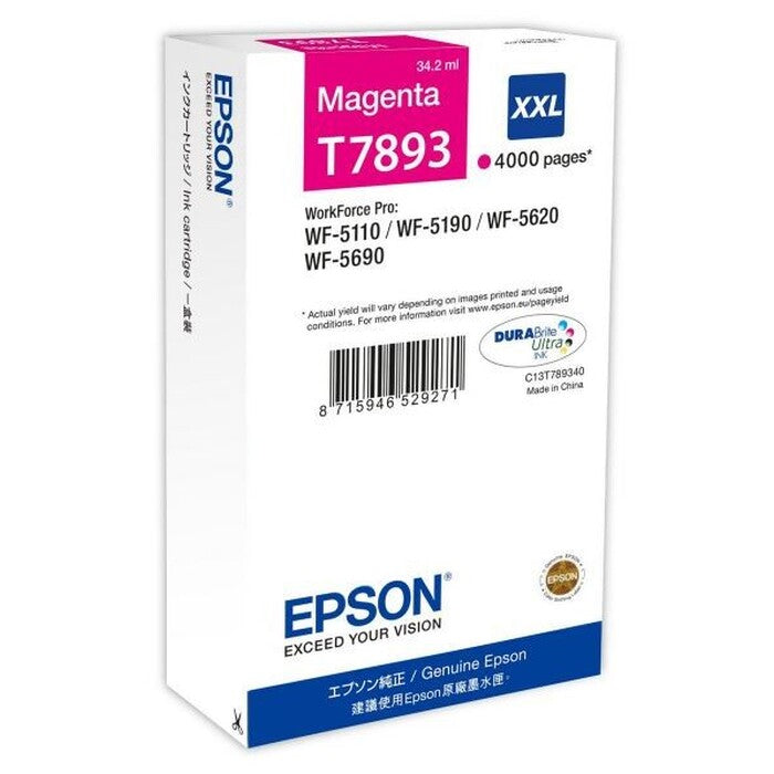 Epson originálny ink C13T789340, T789, XXL,magenta,4000str.,34ml