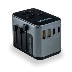 Cestovný adaptér VERBATIM UTA-03 2x USB-C, USB-A