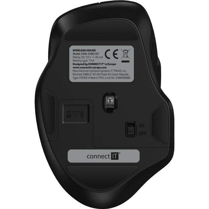 CONNECT IT Dual SmartSwitch bezdrôtová myš, USB-A + C