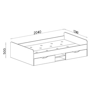 Detská posteľ Mero 120x200, bez matrace, úp