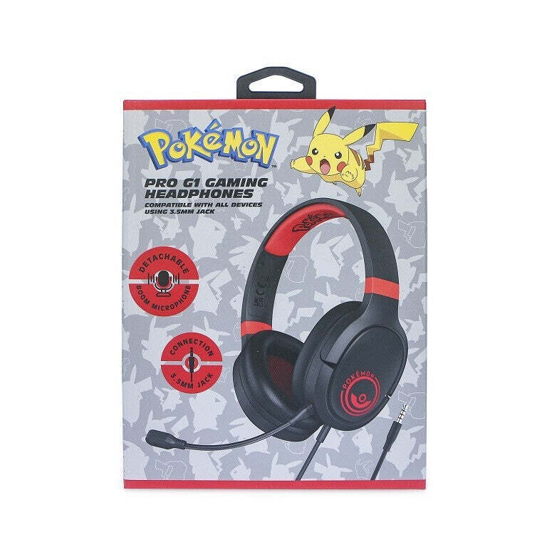 Detské slúchadlá s mikrofónom OTL Pro G1 Pokemon Pokeball Black