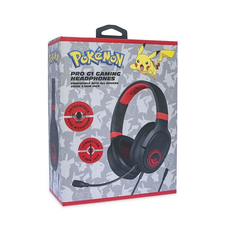 Detské slúchadlá s mikrofónom OTL Pro G1 Pokemon Pokeball Black