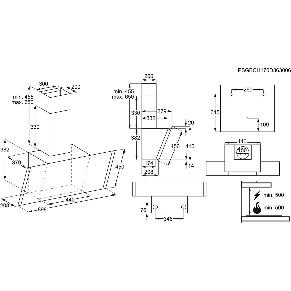 Digestor Electrolux EFV 90657 OK POUŽITÉ, NEOPOTREBOVANÝ TOVAR