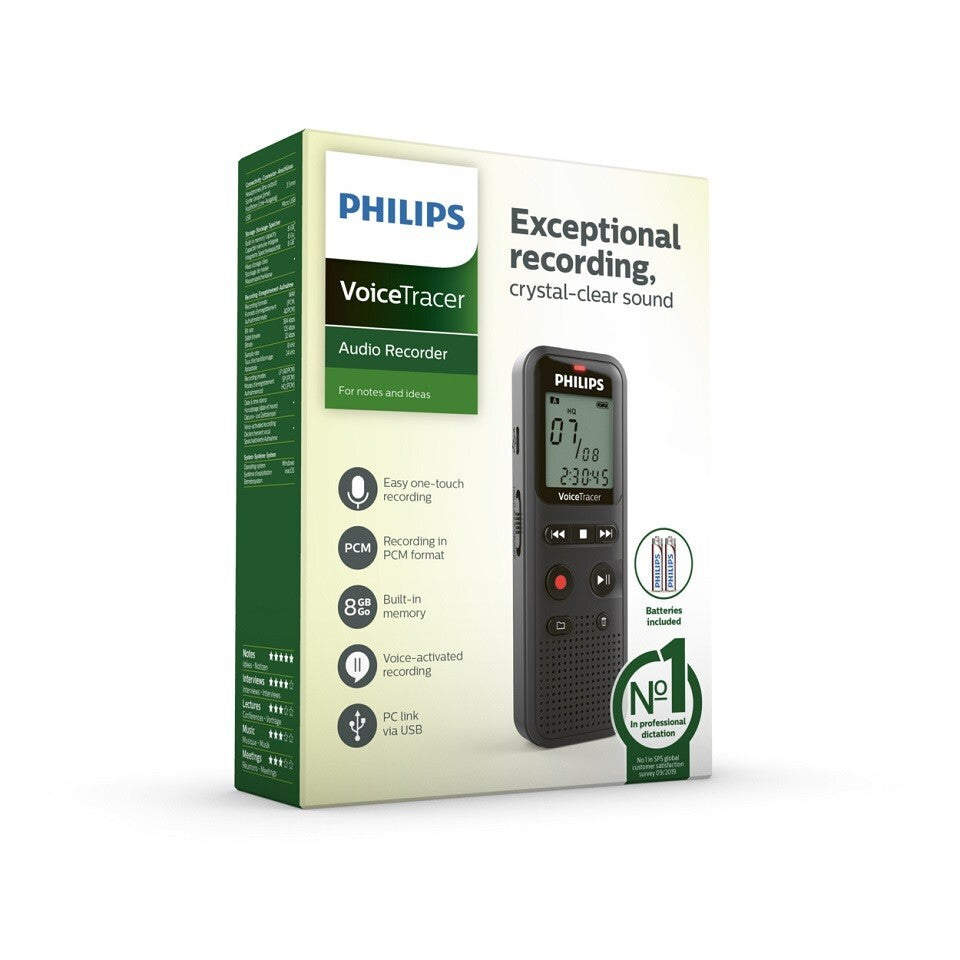 Diktafón Philips DVT1160 POUŽITÉ, NEOPOTREBOVANÝ TOVAR