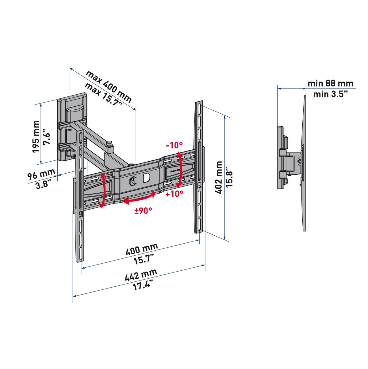 Držiak TV Meliconi 580462 FlatStyle EDR400