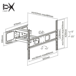 Držiak TV MKF 17DP641, do 80", 40kg, výsuvný POŠKODENÝ OBAL