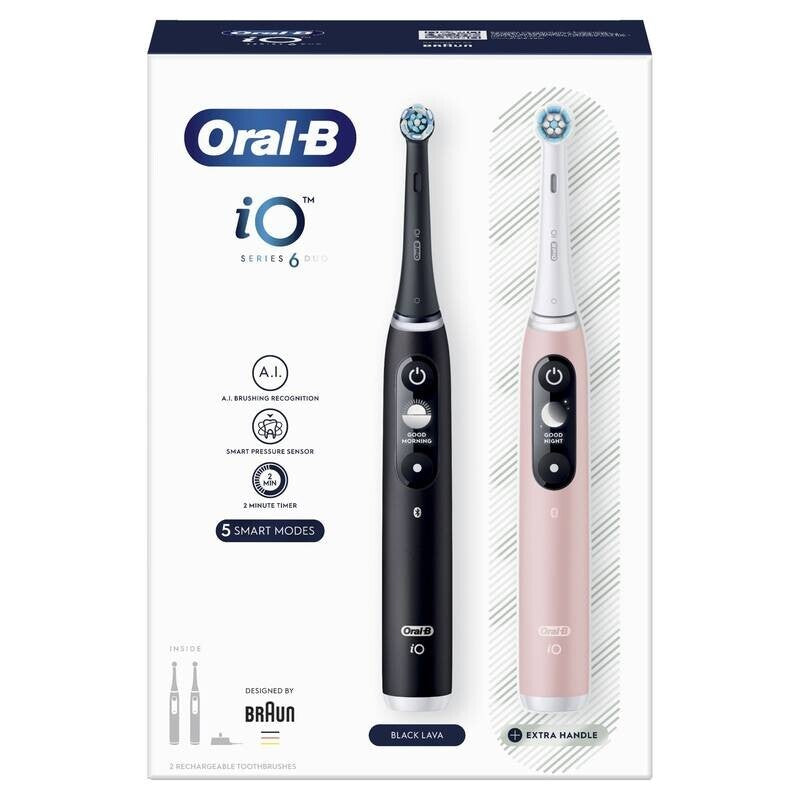 Elektrická zubná kefka Oral-B iO6 Series Duo Pack, 2 ks