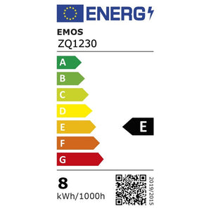 Emos ZQ1230 LED žiarovka Classic Globe 8W E14 teplá biela