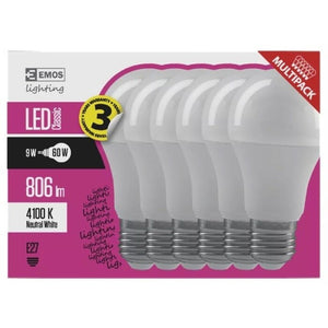 Emos ZQ51406 LED žiarovka Classic A60 9W E27 teplá biela, 6 ks