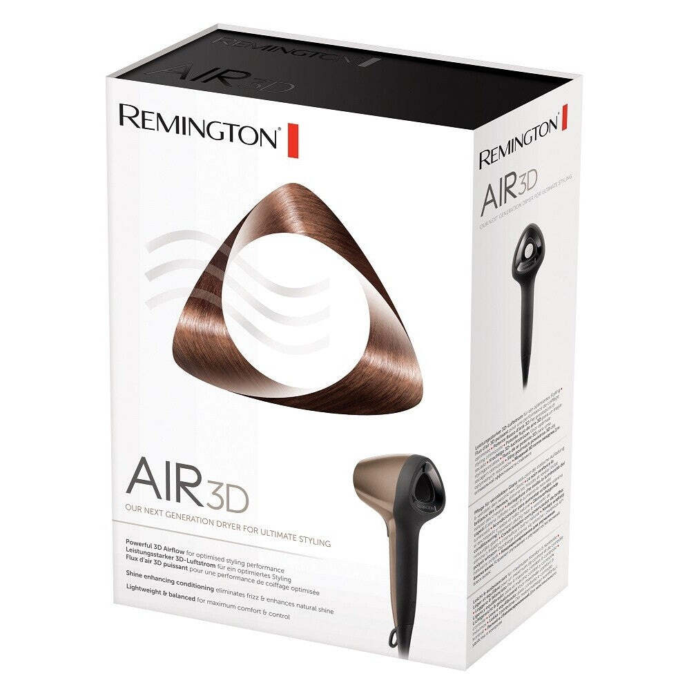 Fén Remington Air3D Dryer bronze D7777, 1800W POUŽITÉ, NEOPOTREB