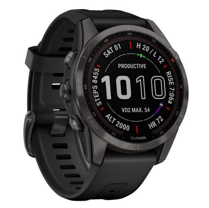 Garmin Fenix ??7S Pro Sapphire Solar/Titan Carbon, šedá/čierny