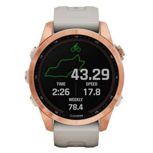 Garmin Fenix ??7S Pro Solar, Rose Gold/béžový remienok