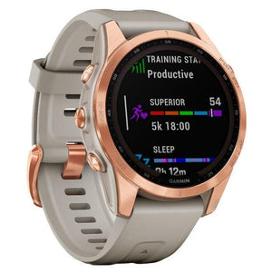 Garmin Fenix ??7S Pro Solar, Rose Gold/béžový remienok