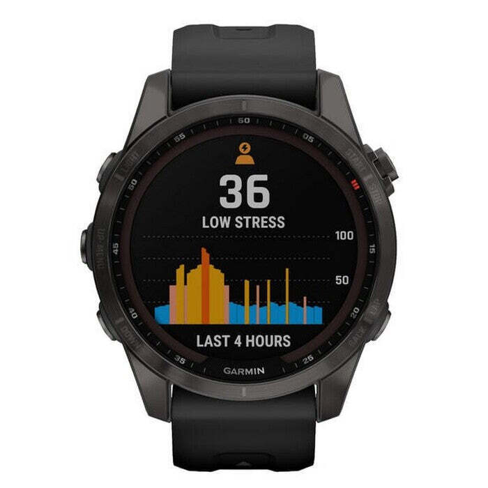 Garmin Fenix 7S Sapphire Solar/Titan Carbon, sivá/čierny+Voucher POUŽITÉ, NEOPOTREBOVANÝ TOVAR