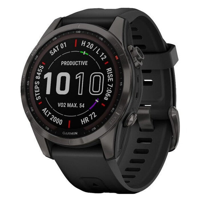 Garmin Fenix ??7S Pro Sapphire Solar/Titan Carbon, šedá/čierny